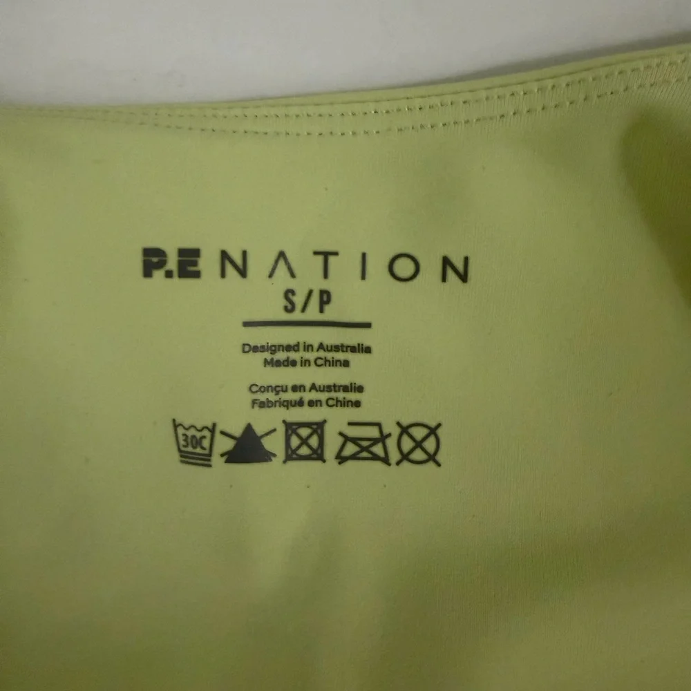 NWT P.E Nation Backcheck Sports Bra Cutout in Lime Size S